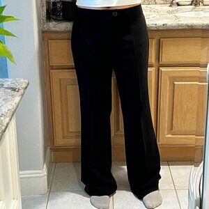 NYDJ Tummy Control Black High Rise Wide Leg Trouser Work Stretch Dress Pants 12